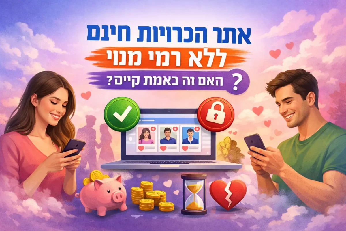 אתר הכרויות חינם ללא דמי מנוי - האם זה באמת קיים?