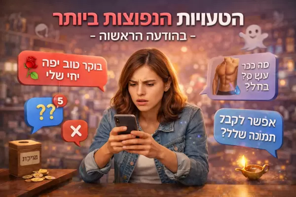 הטעויות הנפוצות ביותר בהודעה הראשונה